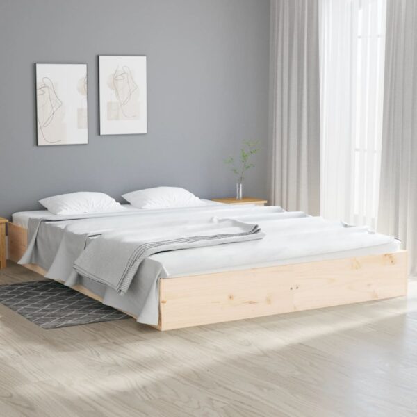 Bedframe zonder matras massief hout 160x200 cm