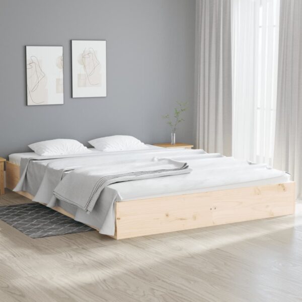 Bedframe zonder matras massief hout 140x200 cm
