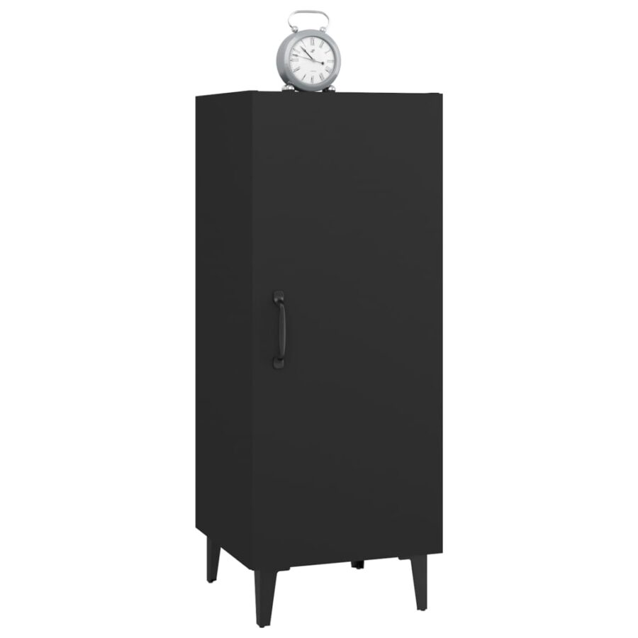 Dressoir 34,5x34x90 cm bewerkt hout zwart - Afbeelding 5