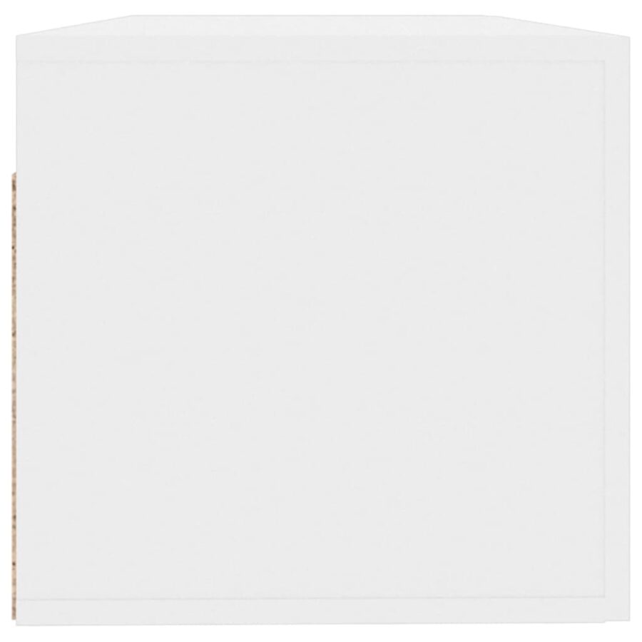 Wandkast 100x36,5x35 cm bewerkt hout hoogglans wit - Afbeelding 6