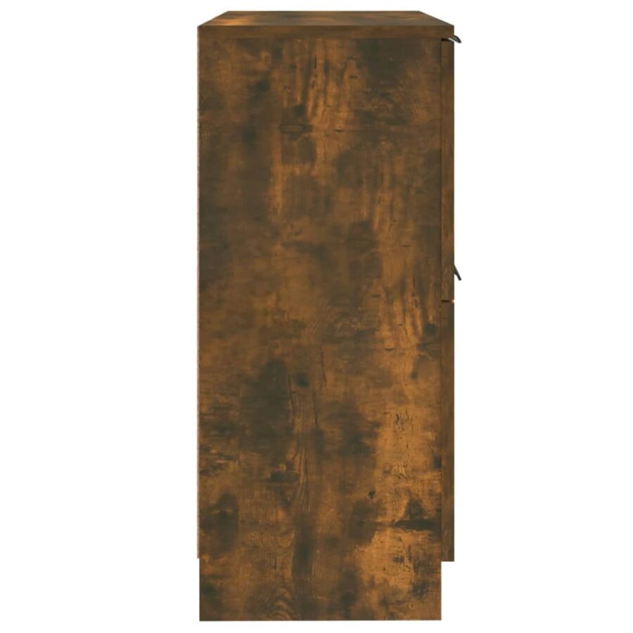 Dressoir 30x30x70 cm bewerkt hout gerookt eikenkleurig - Afbeelding 7