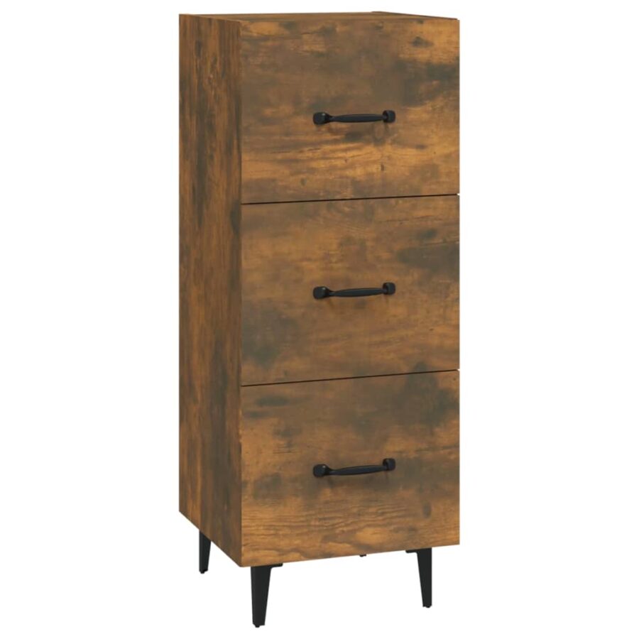 Dressoir 34,5x34x90 cm bewerkt hout gerookt eiken - Afbeelding 2