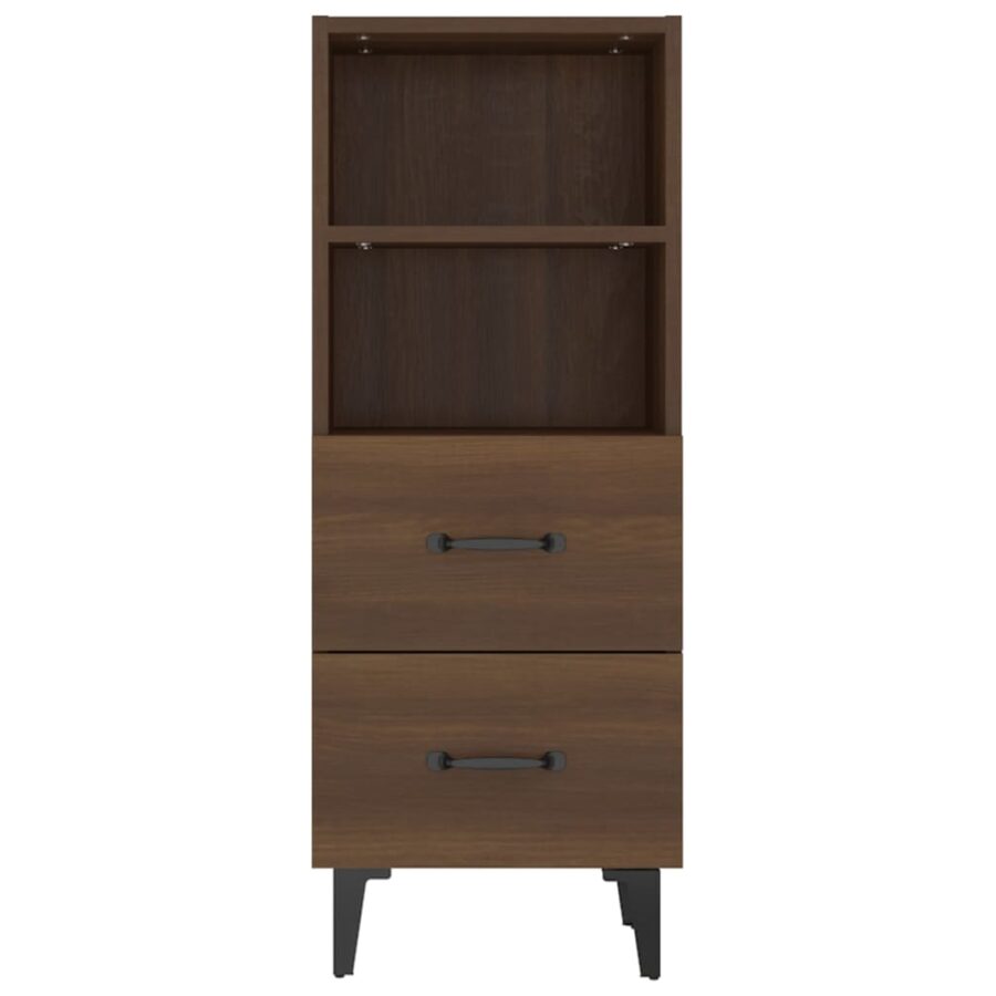 Dressoir 34,5x34x90 cm bewerkt hout bruin eikenkleur - Afbeelding 6