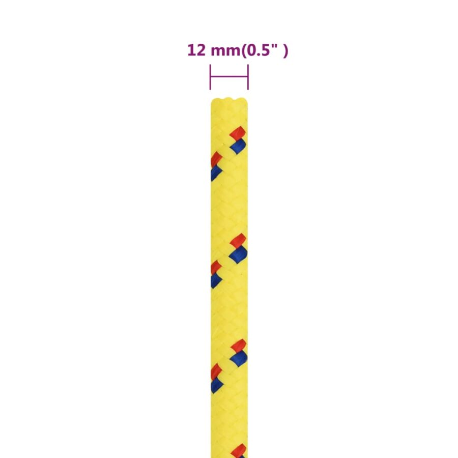 Boottouw 12 mm 50 m polypropyleen geel - Afbeelding 6