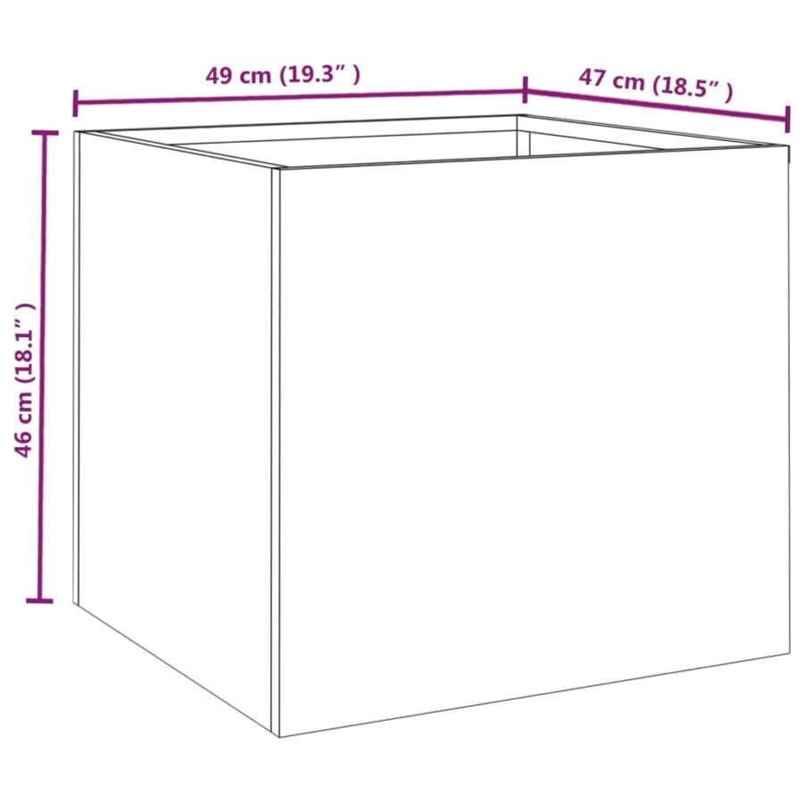 Plantenbak 49x47x46 cm cortenstaal - Afbeelding 10