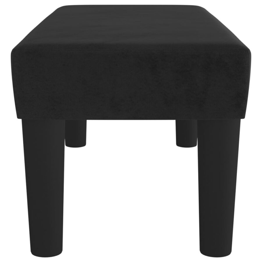 Bankje 70x30x30 cm fluweel zwart - Afbeelding 4
