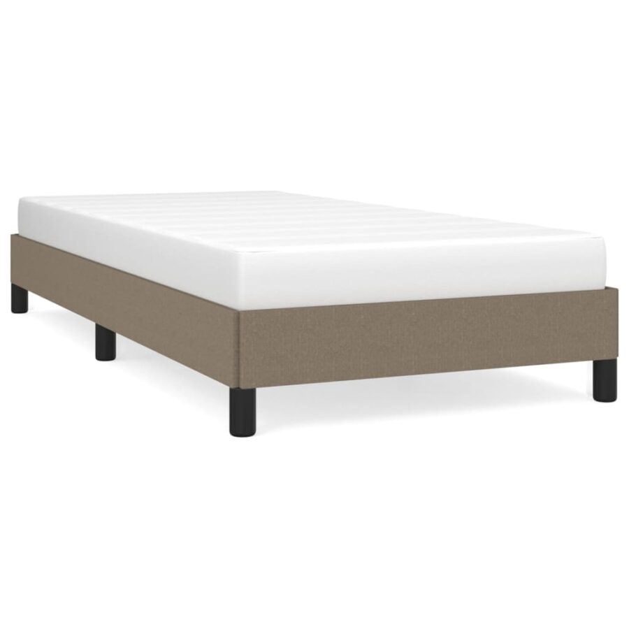 Bedframe stof taupe 80x200 cm - Afbeelding 2