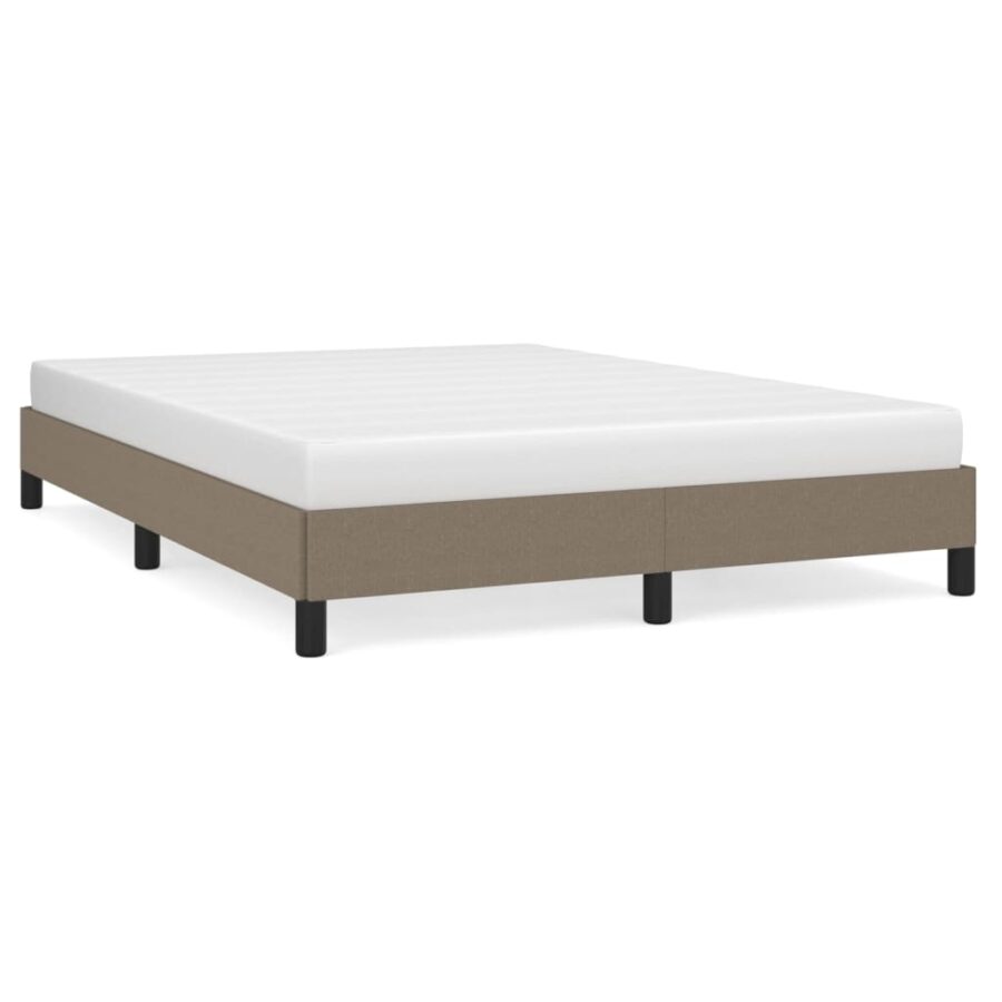 Bedframe zonder matras stof taupe 140x200 cm - Afbeelding 2