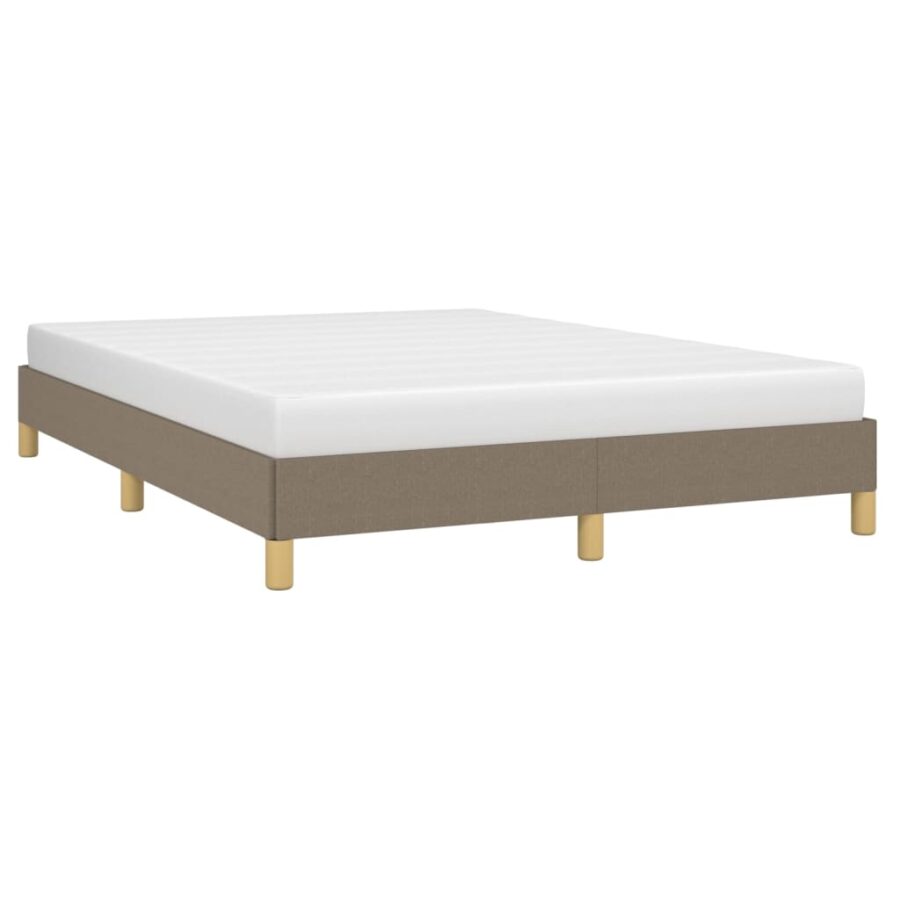 Bedframe zonder matras stof taupe 140x190 cm - Afbeelding 3