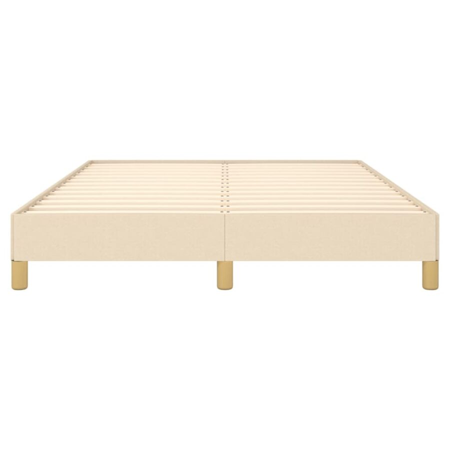 Bedframe zonder matras stof crèmekleurig 160x200 cm - Afbeelding 5