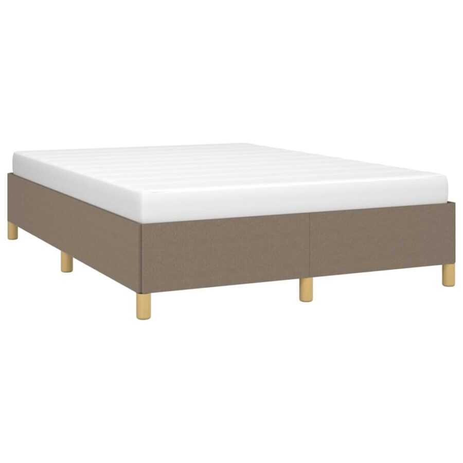 Bedframe zonder matras stof taupe 140x190 cm - Afbeelding 3