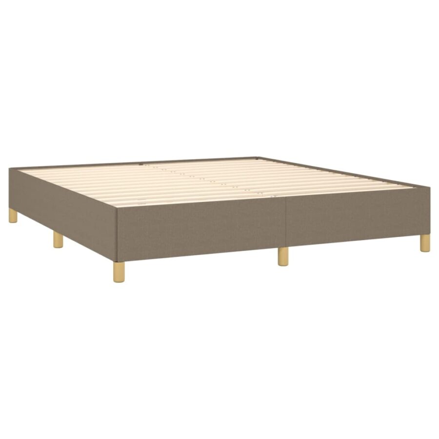 Bedframe zonder matras stof taupe 160x200 cm - Afbeelding 4