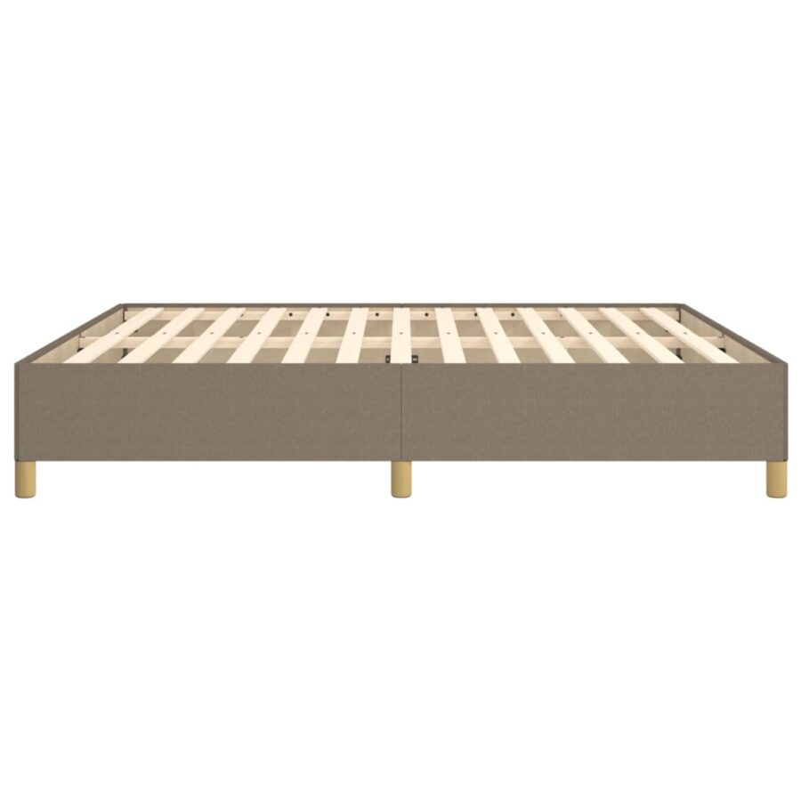 Bedframe zonder matras stof taupe 160x200 cm - Afbeelding 6