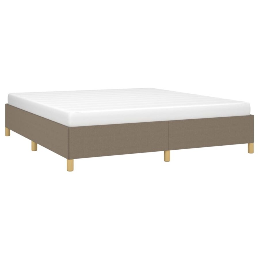 Bedframe zonder matras stof taupe 180x200 cm - Afbeelding 3