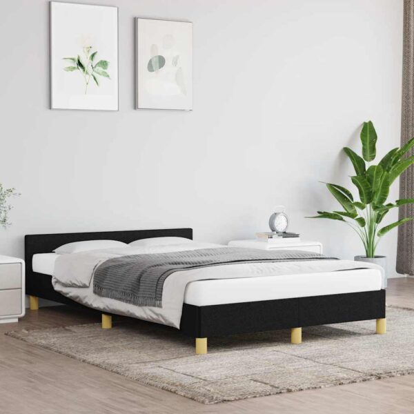 Bedframe zonder matras 120x200 cm stof zwart
