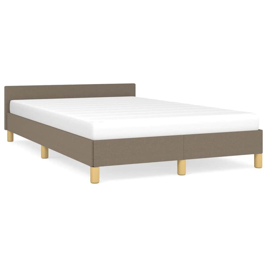 Bedframe zonder matras 120x200 cm stof taupe - Afbeelding 2
