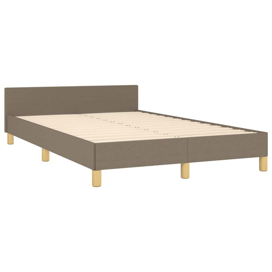 Bedframe zonder matras 120x200 cm stof taupe - Afbeelding 4