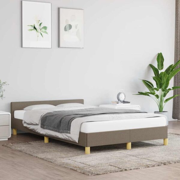 Bedframe zonder matras 120x200 cm stof taupe