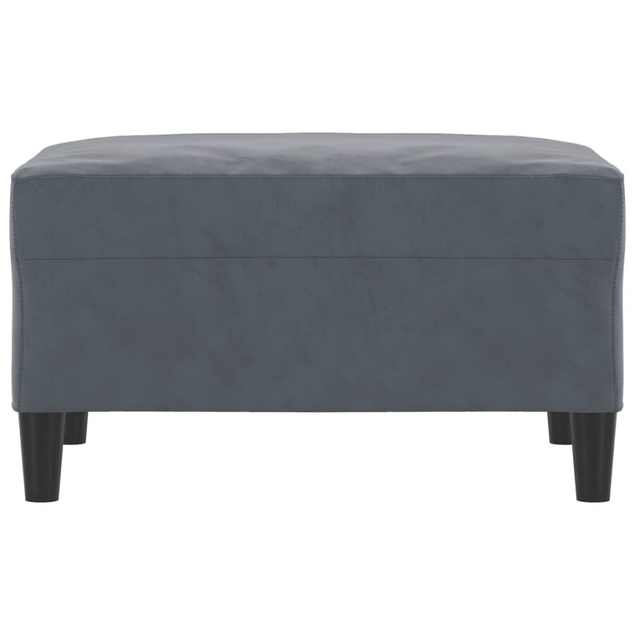 Voetenbank 70x55x41 cm fluweel donkergrijs - Afbeelding 3