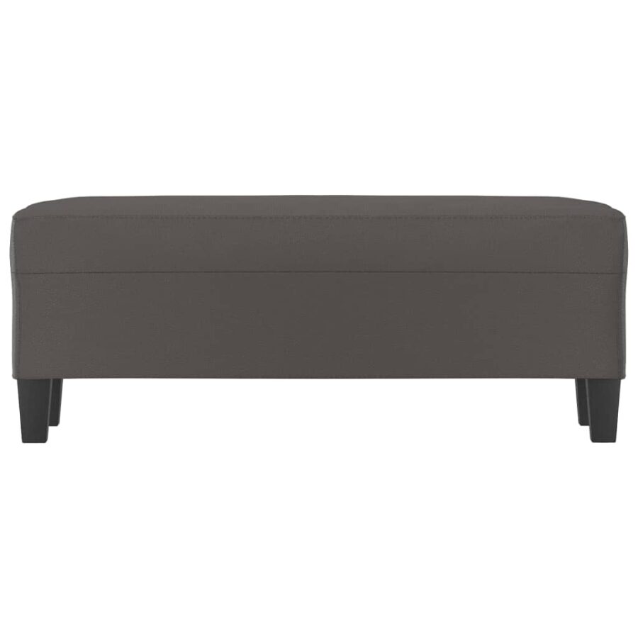 Bankje 100x35x41 cm kunstleer grijs - Afbeelding 3