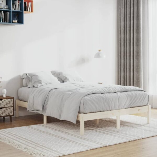 Bedframe zonder matras massief grenenhout 137x190 cm vol