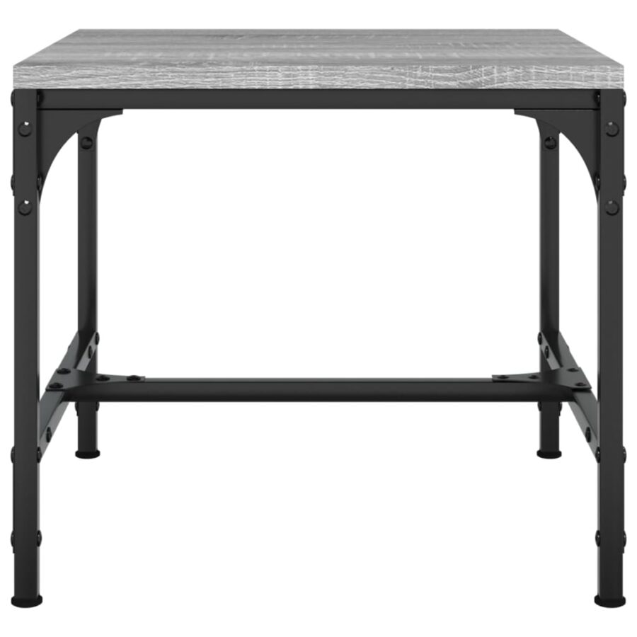 Bijzettafel 40x40x35 cm bewerkt hout grijs sonoma eikenkleurig - Afbeelding 4