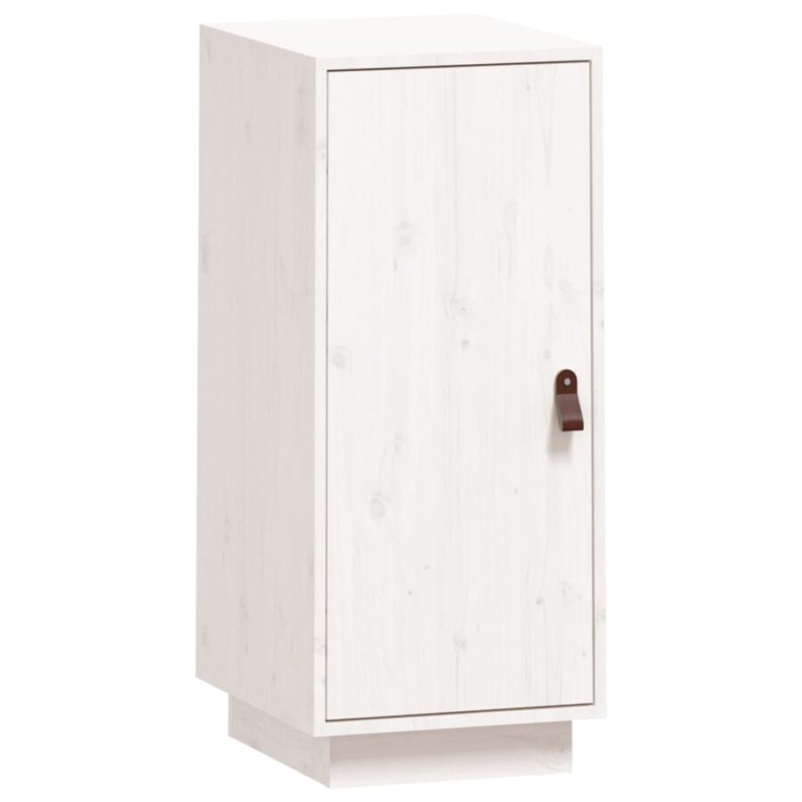 Dressoir 34x40x75 cm massief grenenhout wit - Afbeelding 2