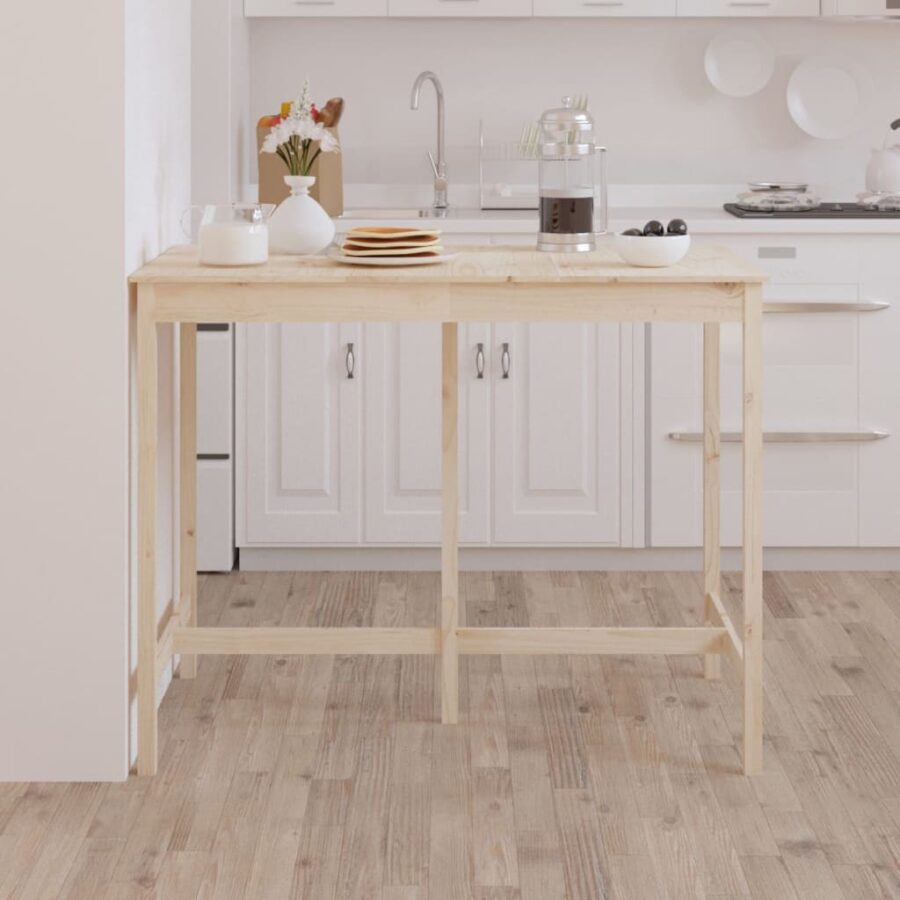 Bartafel 140x80x110 cm massief grenenhout - Afbeelding 5