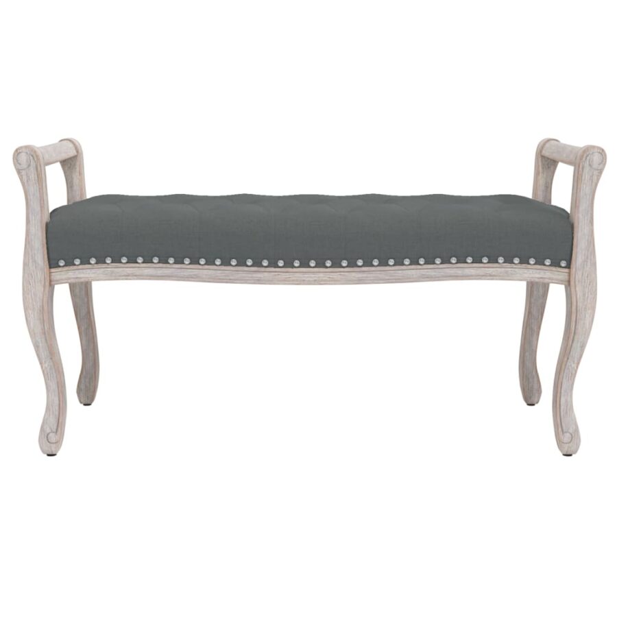 Bankje 110x45x60 cm stof donkergrijs - Afbeelding 3