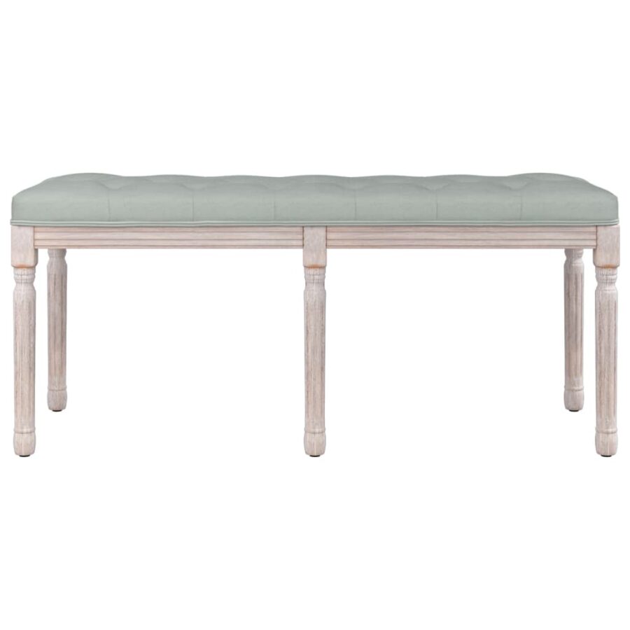 Bankje 110x40x49 cm fluweel lichtgrijs - Afbeelding 3
