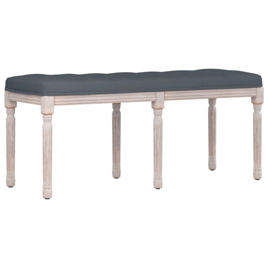 Bankje 110x40x49 cm fluweel donkergrijs - Afbeelding 2