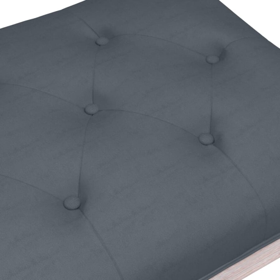 Bankje 110x40x49 cm fluweel donkergrijs - Afbeelding 5