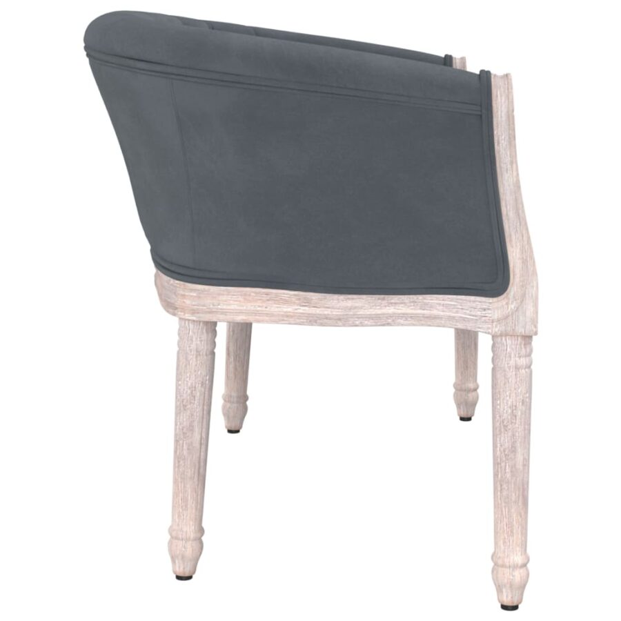 Bankje 98x56x69 cm fluweel donkergrijs - Afbeelding 4