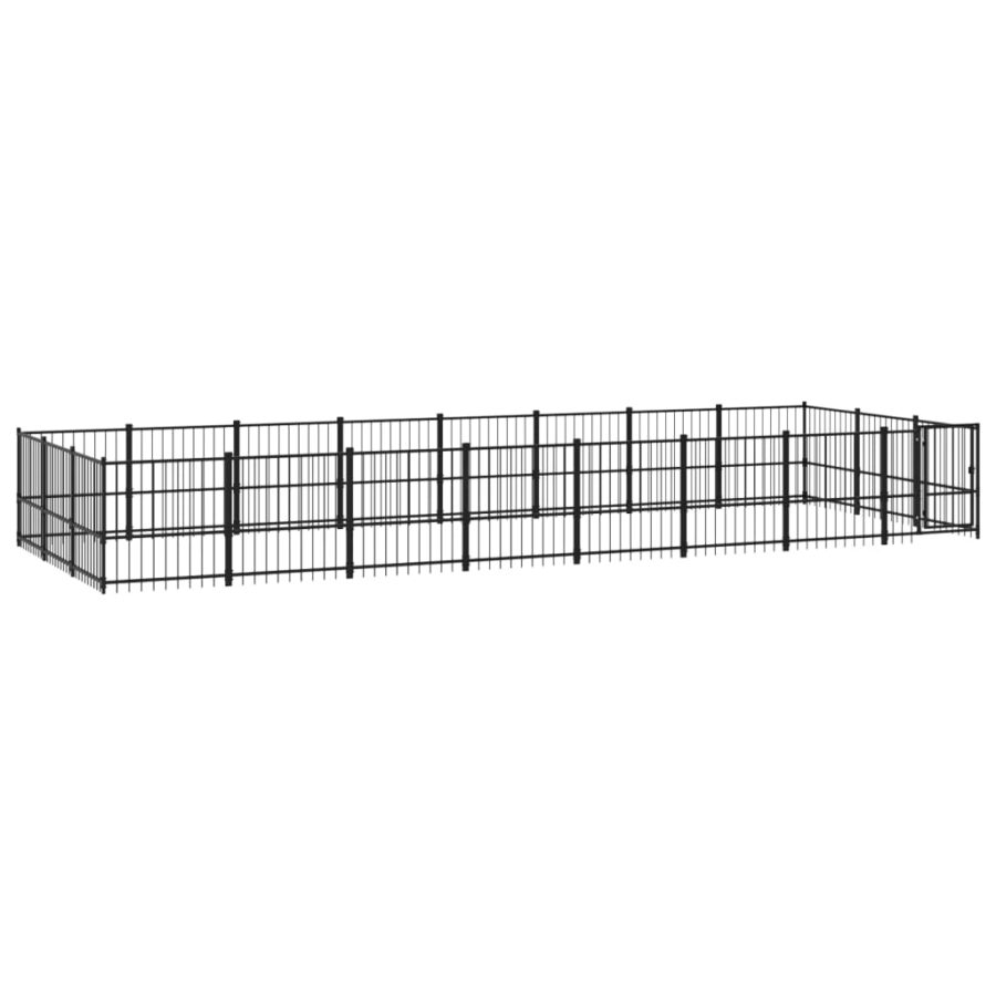 Hondenkennel voor buiten 22,58 m² staal - Afbeelding 2
