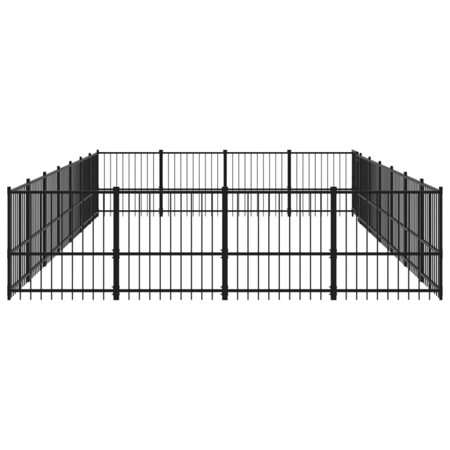 Hondenkennel voor buiten 26,35 m² staal - Afbeelding 4