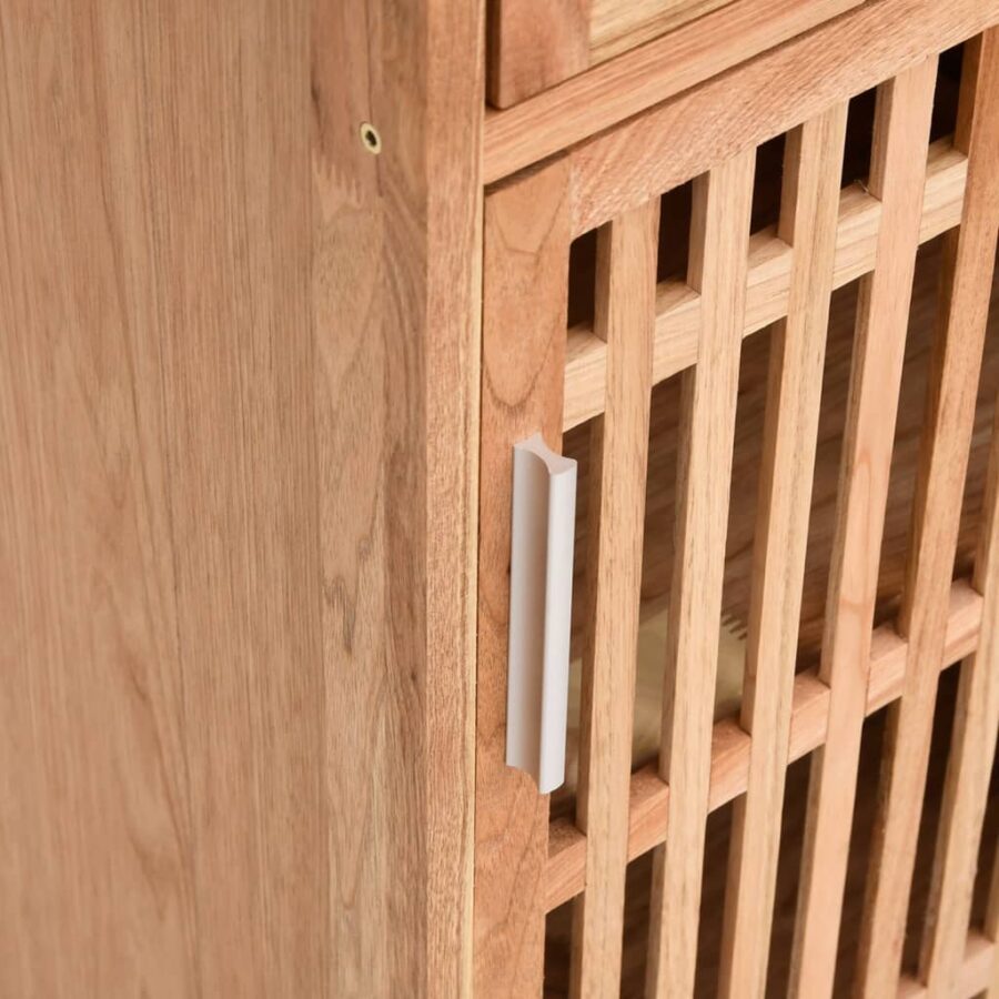 Badkamerkast 42x29x182 cm massief walnotenhout - Afbeelding 7