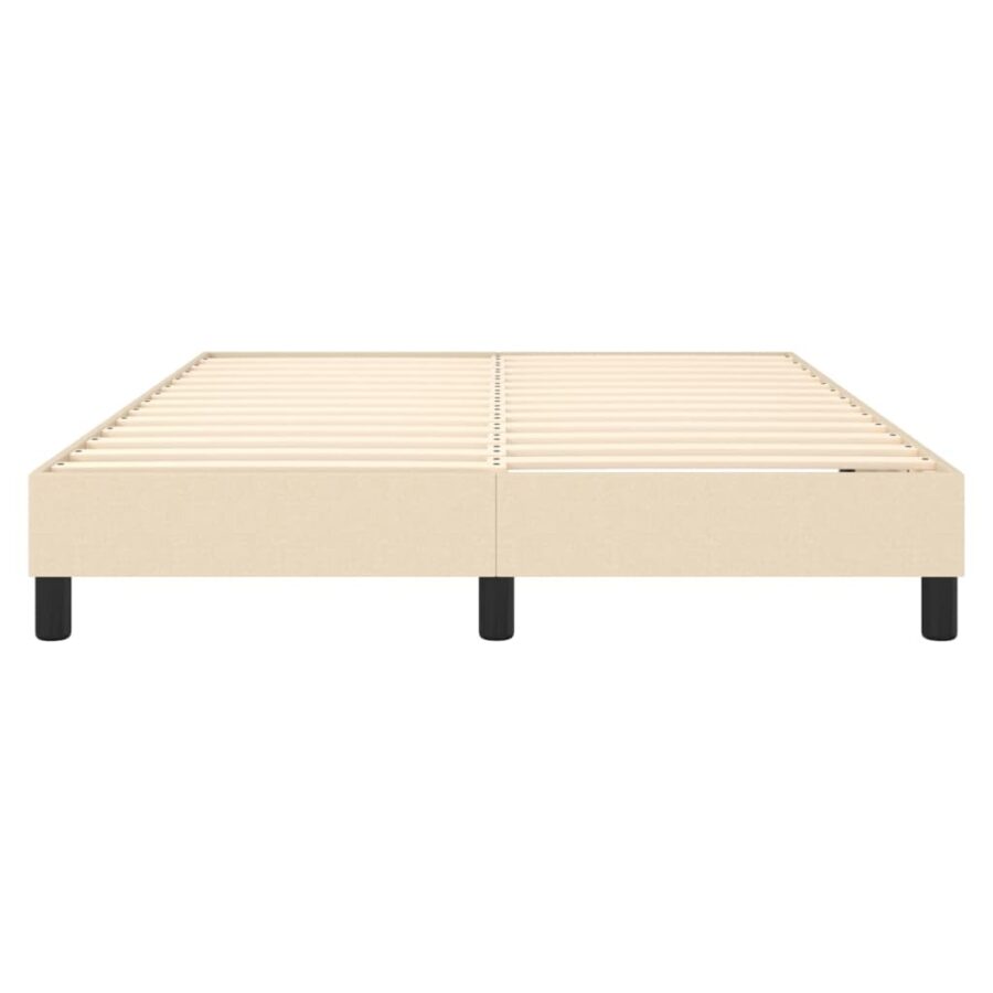 Bedframe zonder matras stof crèmekleurig 140x200 cm - Afbeelding 5