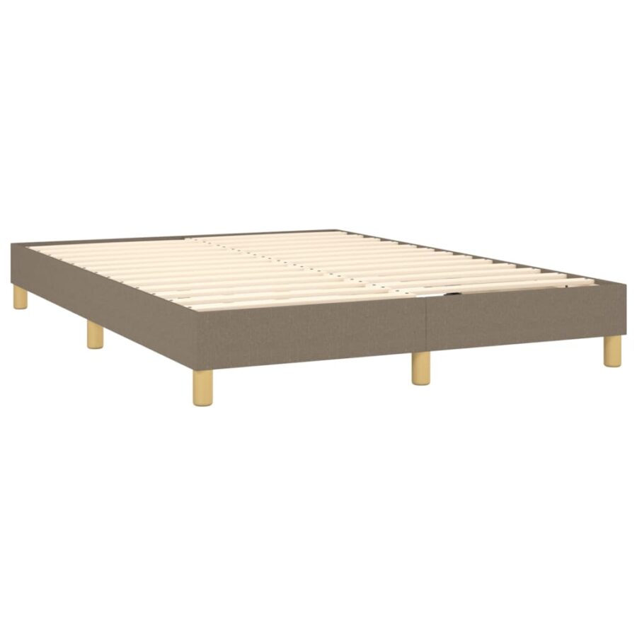 Bedframe zonder matras stof taupe 140x190 cm - Afbeelding 4