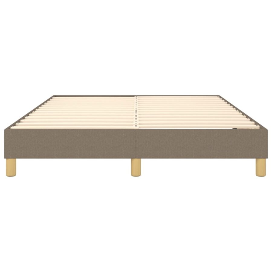 Bedframe zonder matras stof taupe 140x190 cm - Afbeelding 5