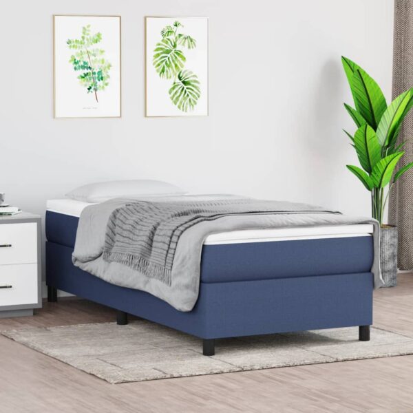 Bedframe stof blauw 100x200 cm