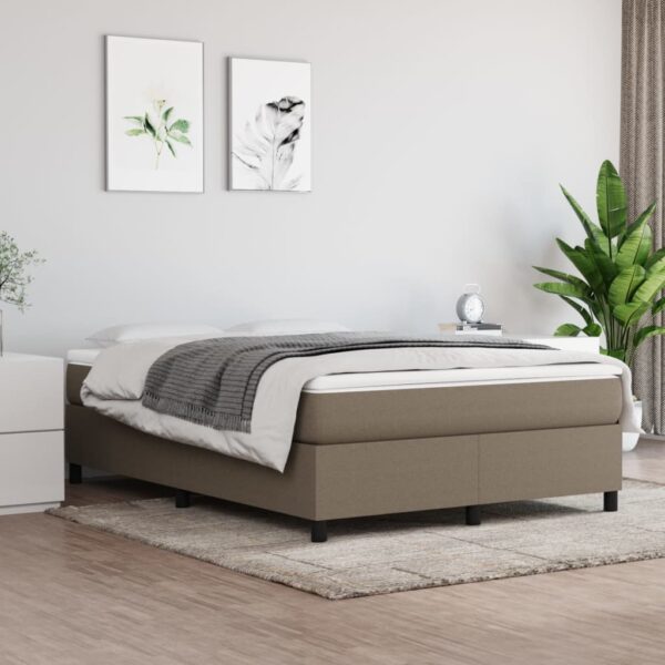 Bedframe zonder matras stof taupe 140x190 cm