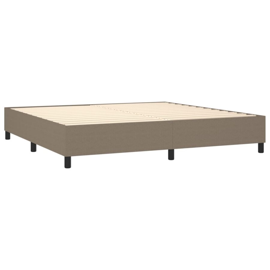 Bedframe zonder matras stof taupe 200x200 cm - Afbeelding 4