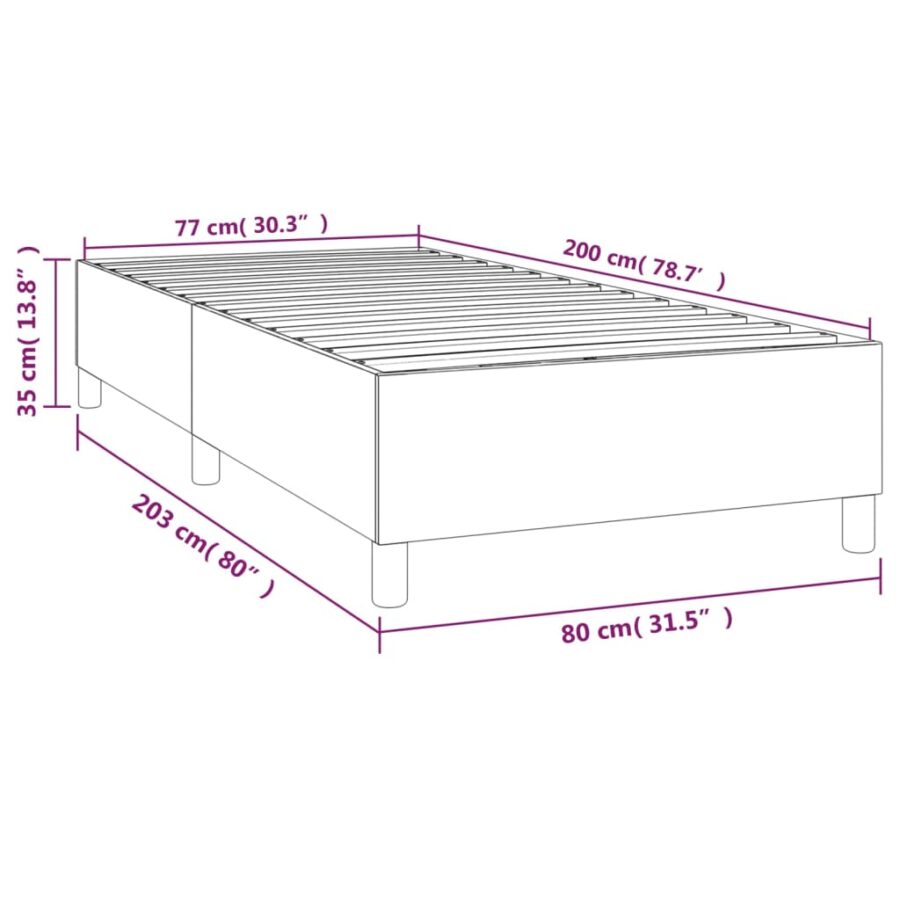 Bedframe fluweel roze 80x200 cm - Afbeelding 9