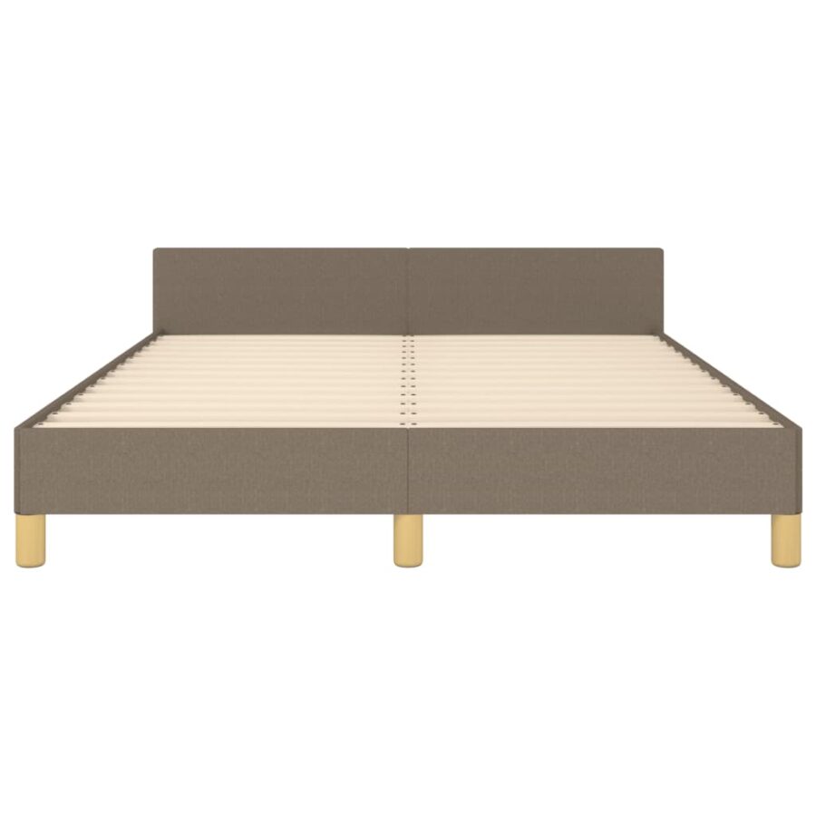 Bedframe zonder matras stof taupe 140x200 cm - Afbeelding 6