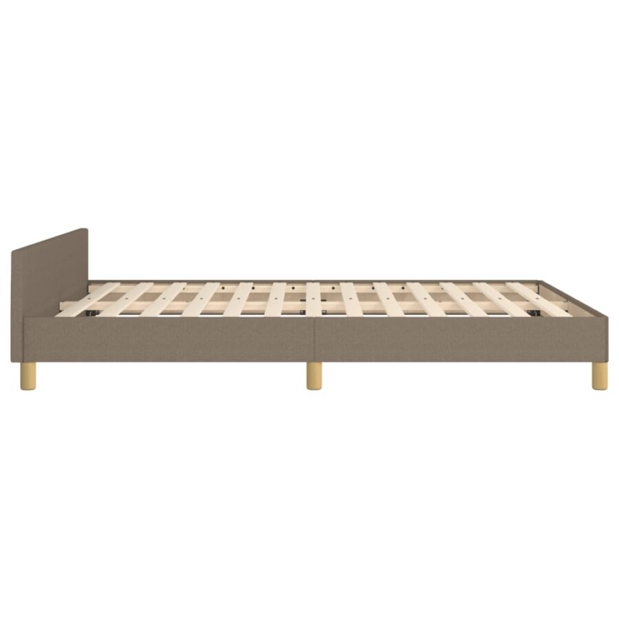 Bedframe zonder matras stof taupe 140x190 cm - Afbeelding 7