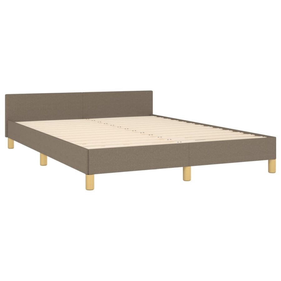 Bedframe zonder matras stof taupe 140x190 cm - Afbeelding 5