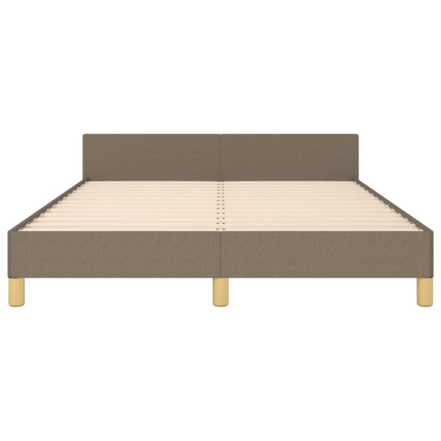 Bedframe zonder matras stof taupe 140x190 cm - Afbeelding 6