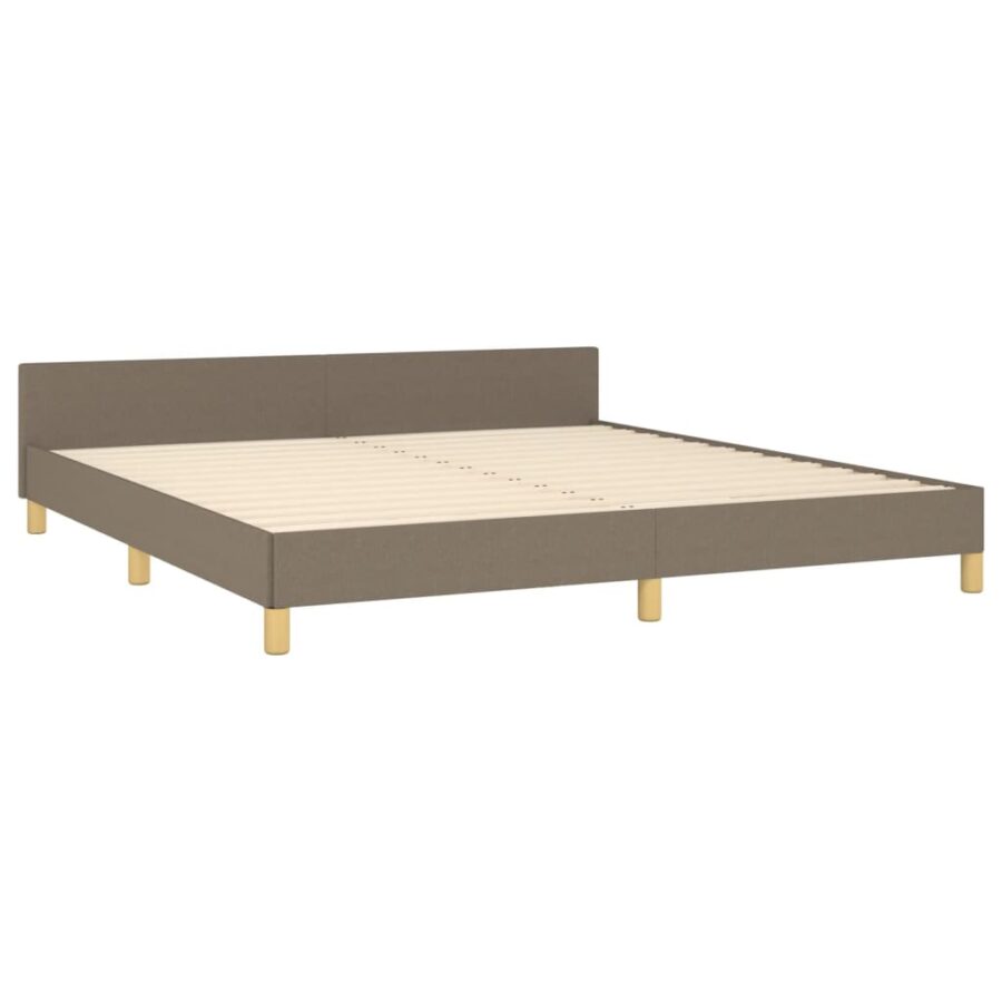 Bedframe zonder matras stof taupe 160x200 cm - Afbeelding 5
