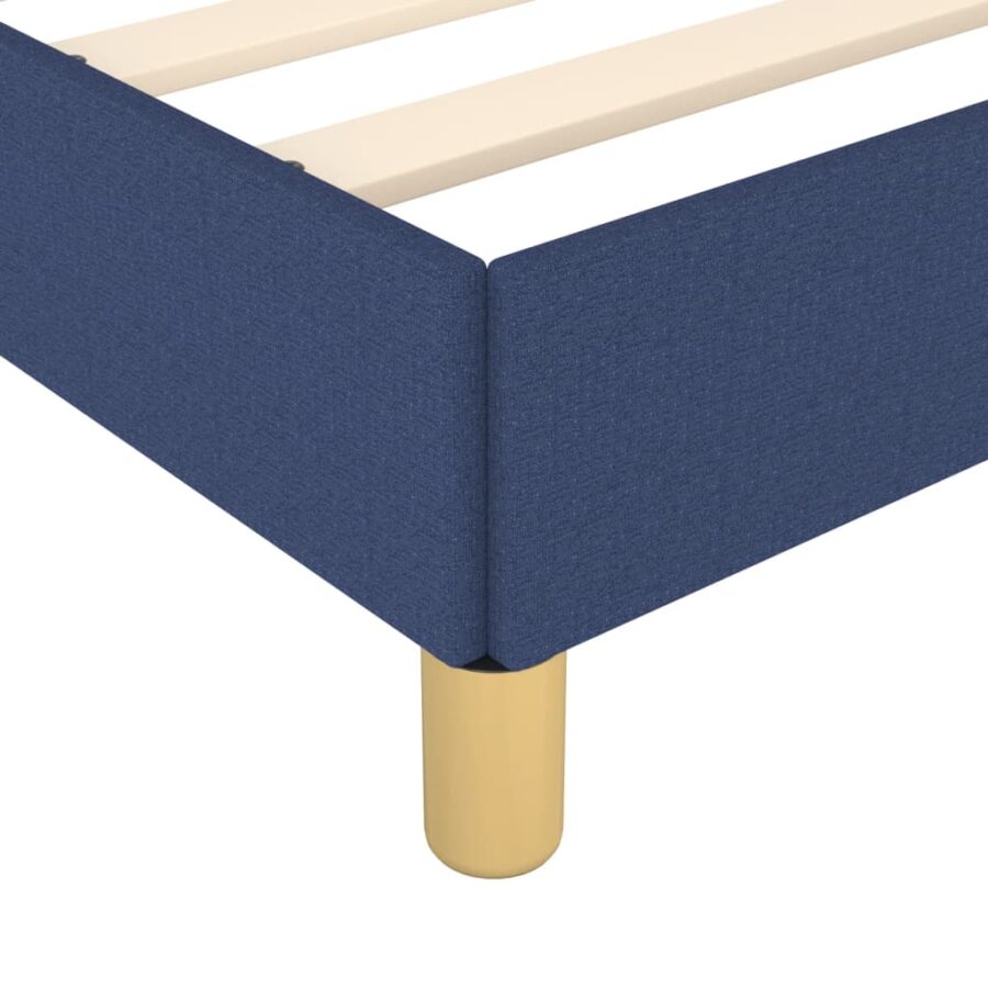 Bedframe met hoofdeinde stof blauw 100x200 cm - Afbeelding 9