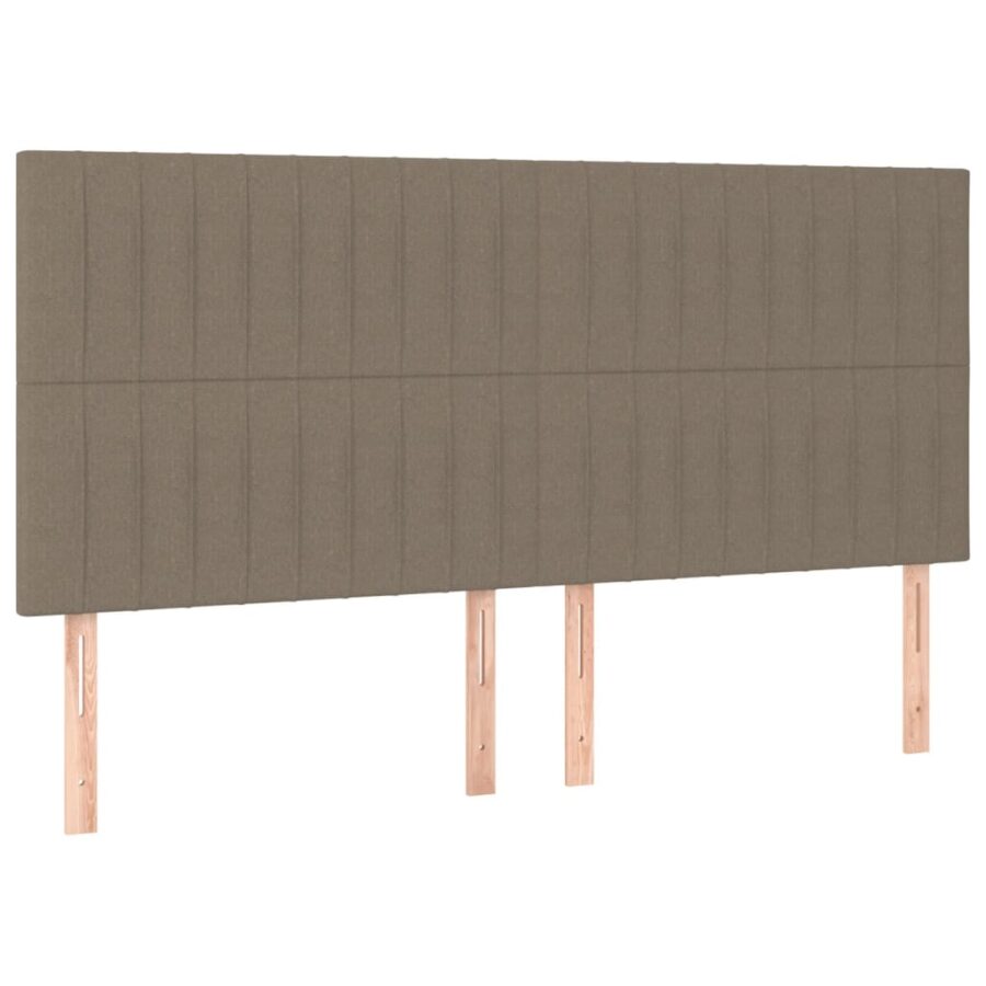 Bedframe zonder matras stof taupe 160x200 cm - Afbeelding 8
